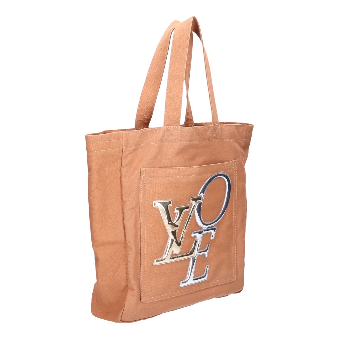 LOUIS VUITTON CABAS TOILE LOVE MM HENKELTASCHE AUS CANVAS IN OCRE (M95466)