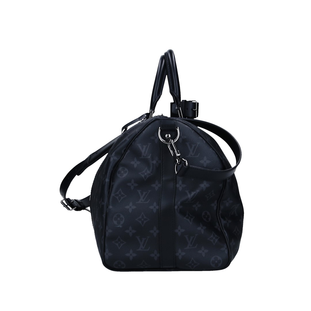 LOUIS VUITTON KEEPALL 45 REISETASCHE AUS MONOGRAM ECLIPSE CANVAS MIT SCHULTERRIEMEN (M40569)