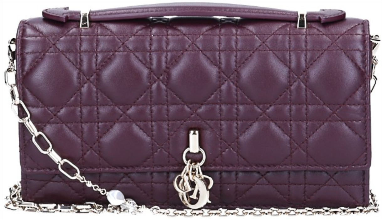 DIOR TASCHE 'MY DIOR' AUS CANNAGE LAMMLEDER IN PFLAUME