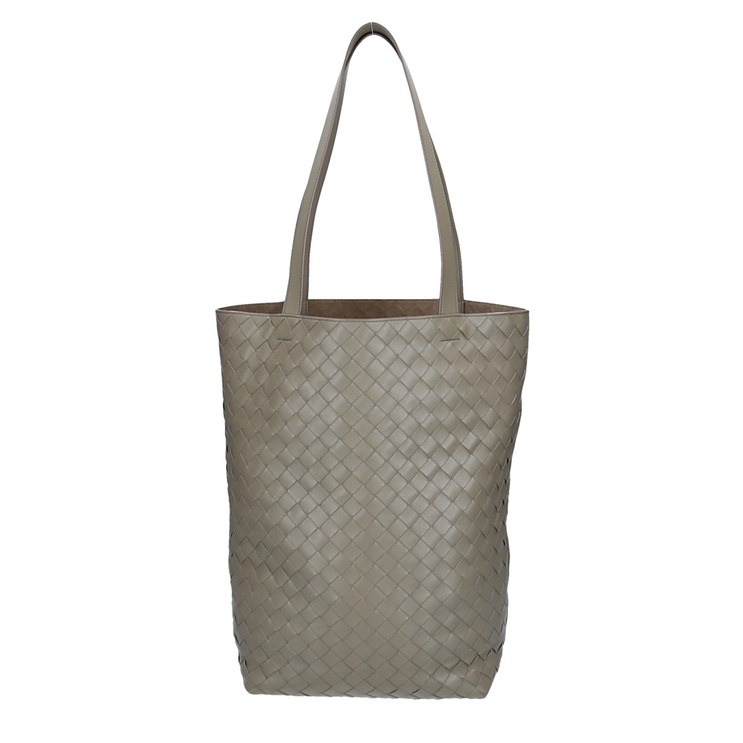 BOTTEGA VENETA KLEINE NORTH-SOUTH HANDTASCHE AUS INTRECCIATO KALBSLEDER IN TRAVERTINE