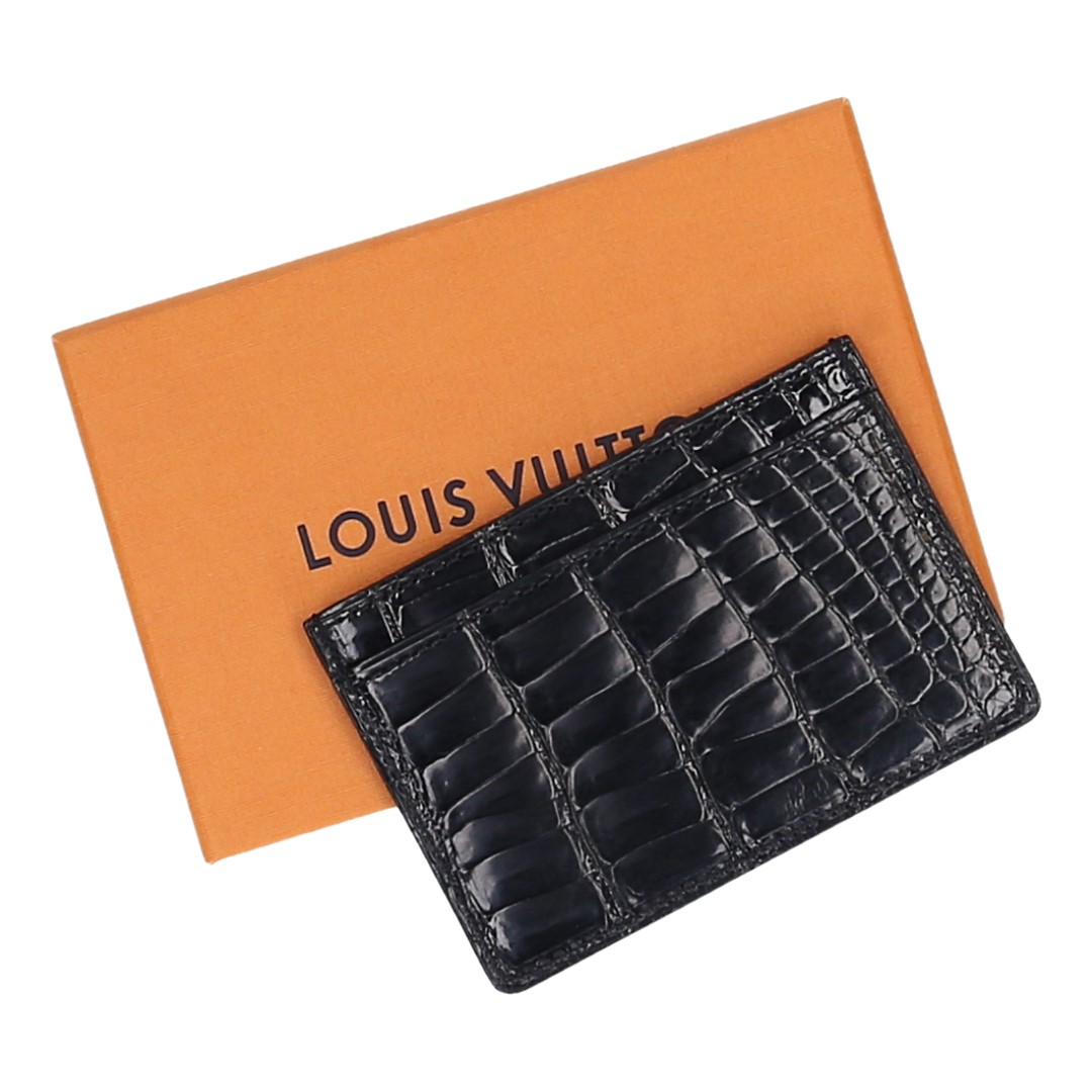 LOUIS VUITTON KARTENETUI AUS NILOTICUS-LEDER IN NOIR