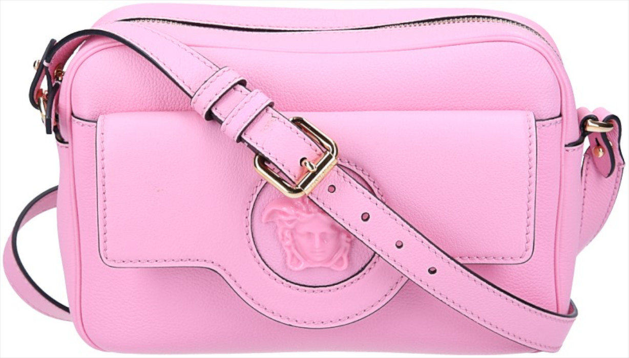 VERSACE MEDUSA UMHÄNGETASCHE AUS LEDER IN ROSA