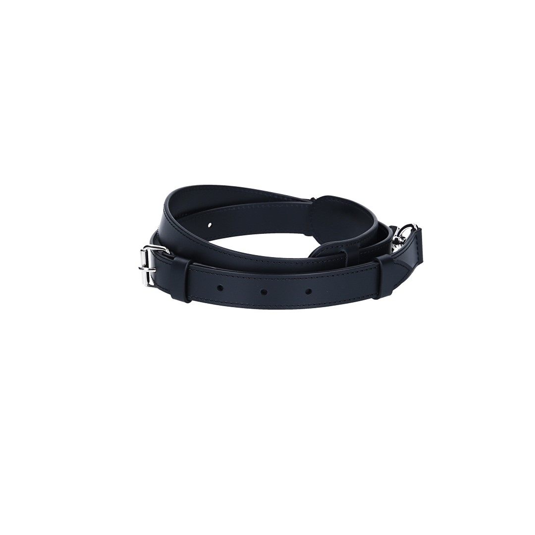 Louis Vuitton Adjustable Shoulder Strap in Rindsleder in Black with Silver