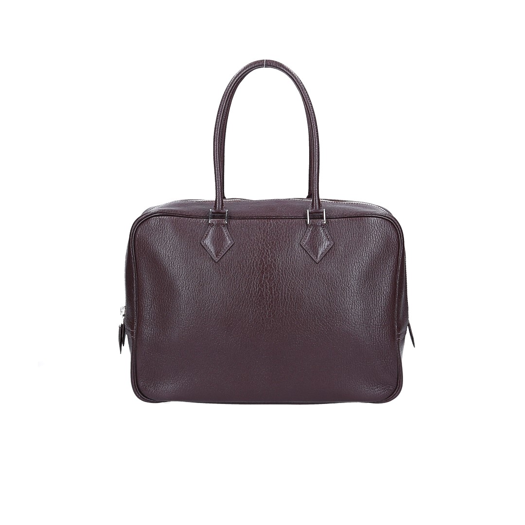 HERMÈS SAC A MAIN PLUME 32 HANDTASCHE AUS CHEVRE DE COROMANDEL MIT PHW