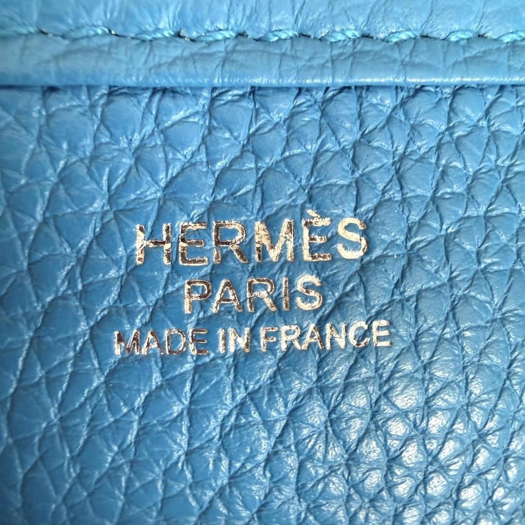 HERMÈS ÉVELYNE III 29 HANDTASCHE AUS TAURILLON CLEMENCE LEDER IN BLEU ZANZIBAR MIT PHW