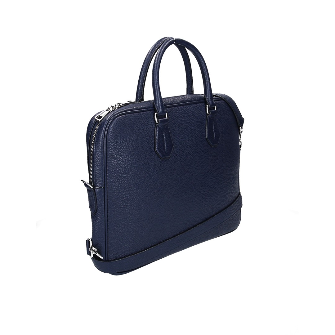 48350-Bally-Aktentasche-Blau_2D_0004 BALLY STAZ BUSINESS TASCHE AUS LEDER IN BLAU MIT SCHULTERRIEMEN