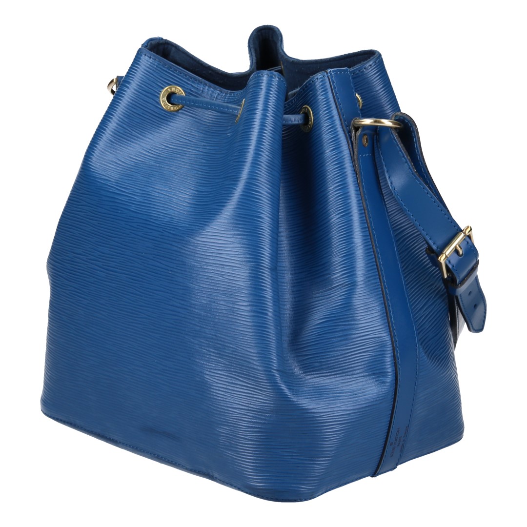 LOUIS VUITTON NOÉ PETIT MODEL SCHULTERTASCHE AUS EPI LEDER IN TOLEDO BLAU (M44105)