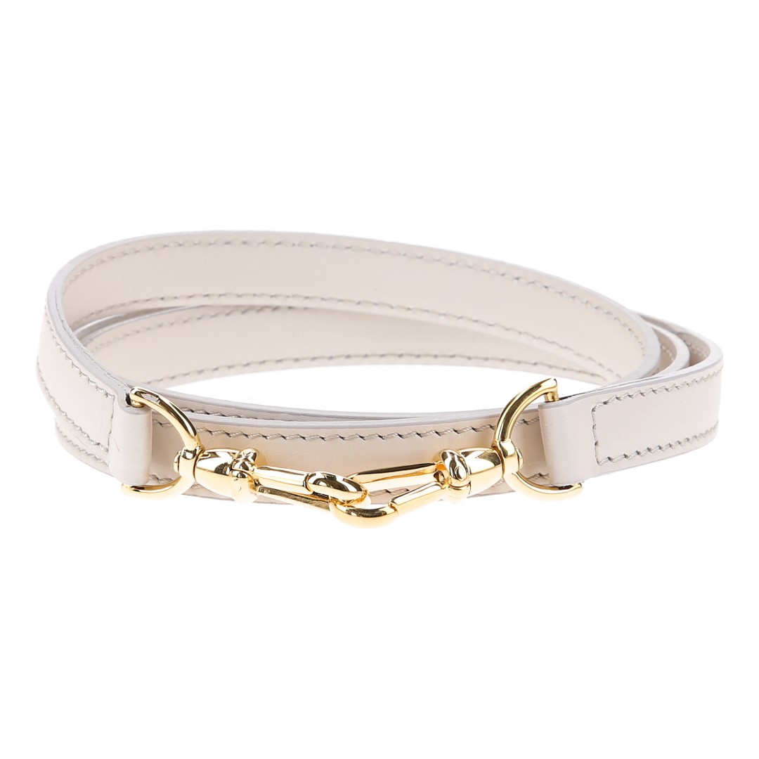 41472-Jil-Sander-Schulterriemen_2D_0001 WHOISLOUIS.COM SCHMALER SCHULTERRIEMEN CANNES AUS LEDER IN LETTO/GOLD