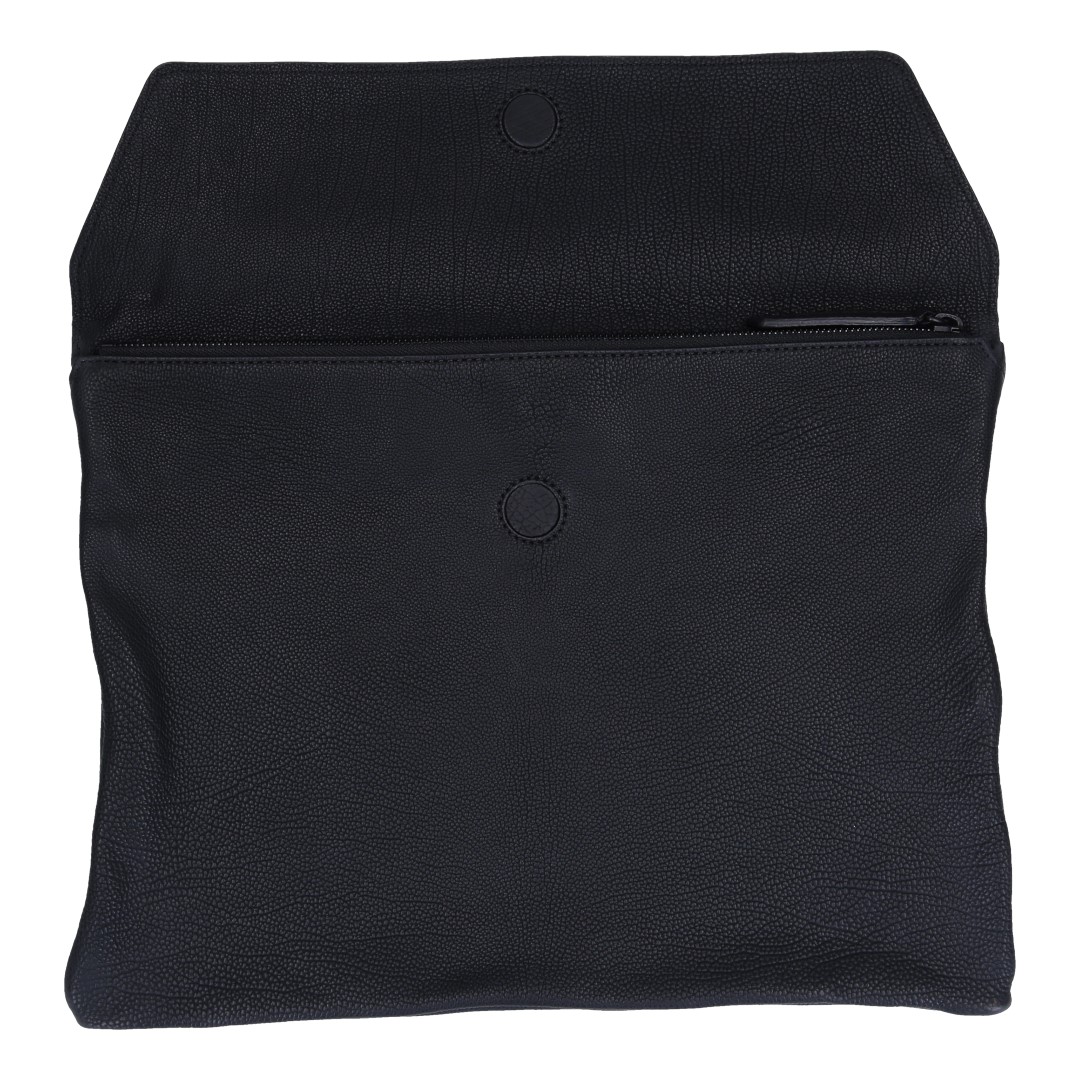 45818-Burberry-Clutch_2D_0003 BURBERRY CLUTCH TASCHE AUS KALBSLEDER IN SCHWARZ