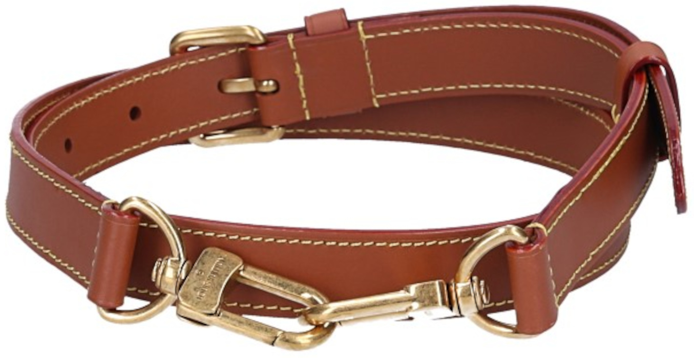 Louis Vuitton Adjustable Shoulder Strap in Rindsleder in Black with Silver