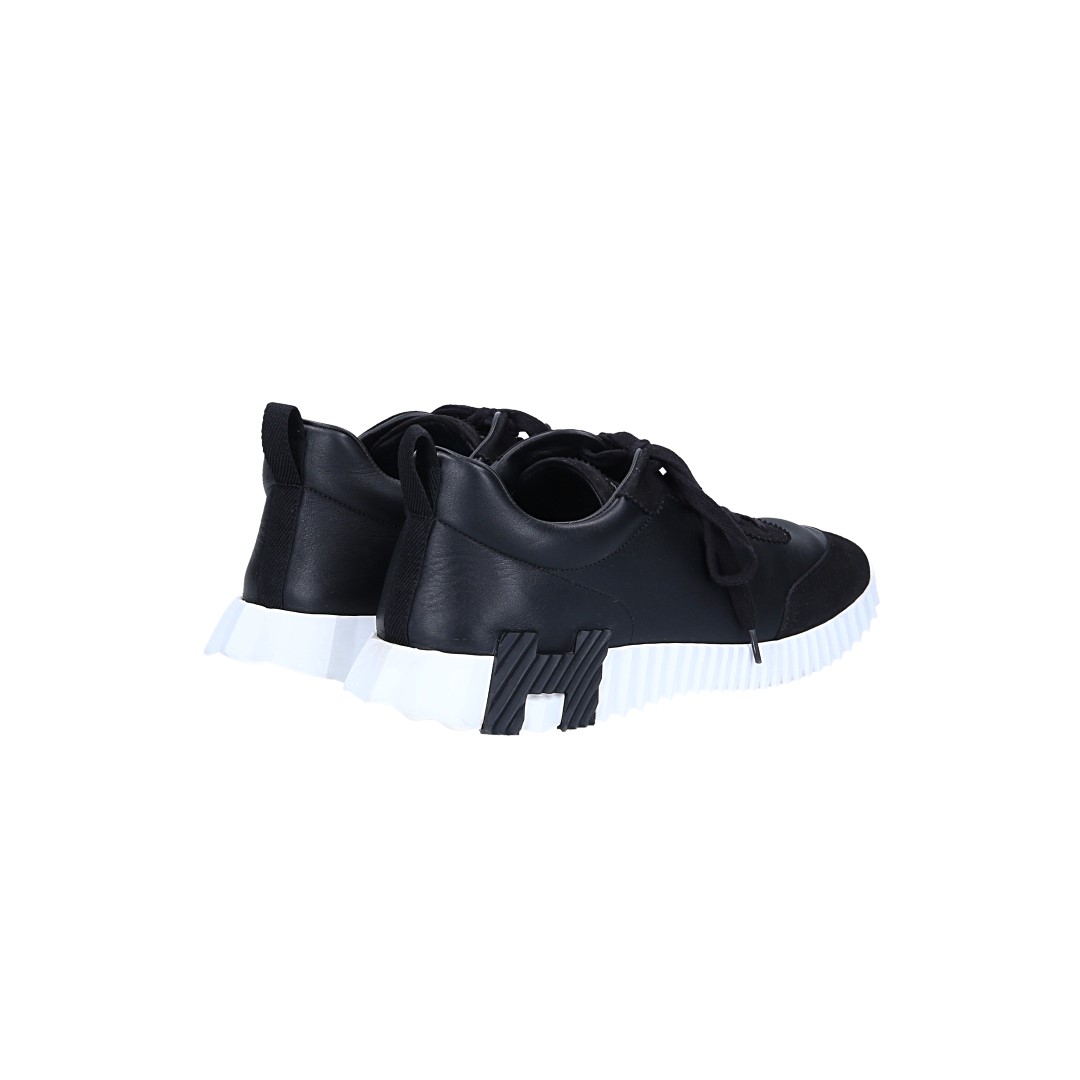 HERMÈS SNEAKER SCHUHE 'BOUNCING' AUS LAMMLEDER IN NOIR IN GR. 43