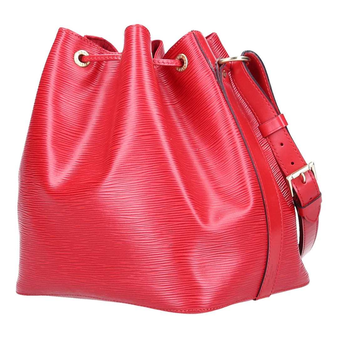 45909-LV-Noe-Epi-PM_2D_0006 LOUIS VUITTON NOÉ PETIT MODEL SCHULTERTASCHE AUS EPI LEDER IN CASTILLIAN ROT (M43077)