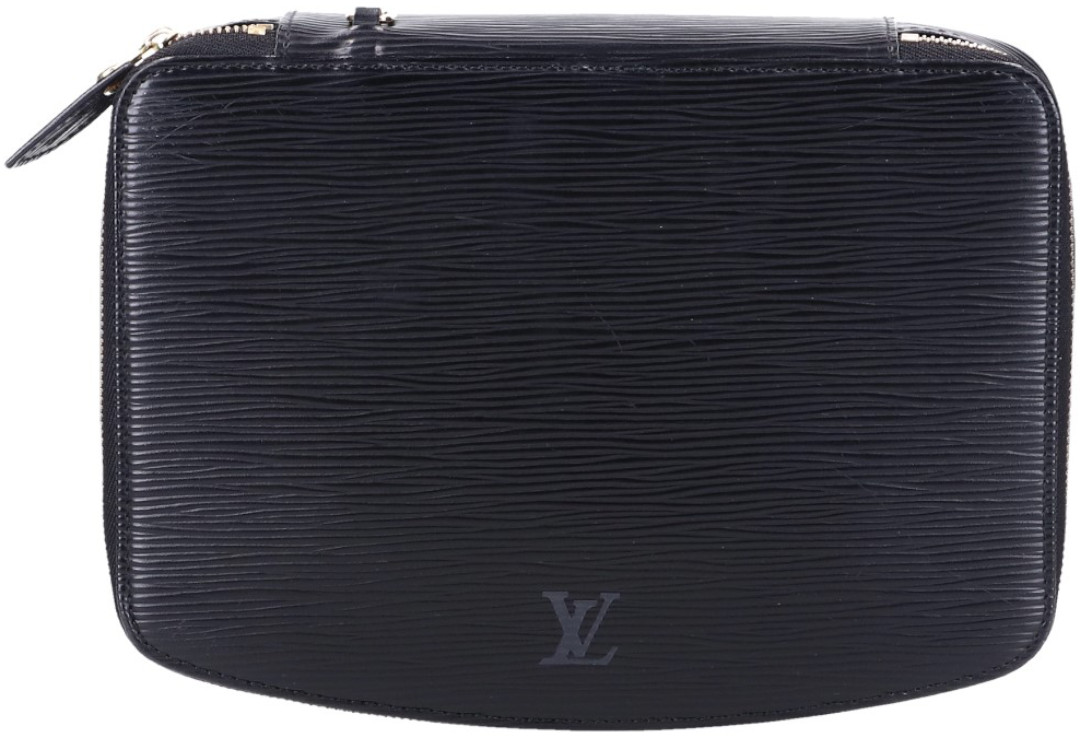 44137-Louis-Vuitton-Handtasche-Epi_2D_0016 LOUIS VUITTON POCHE MONTE-CARLO REISEACCESSOIRE AUS EPI LEDER IN KOURIL SCHWARZ (M48362)