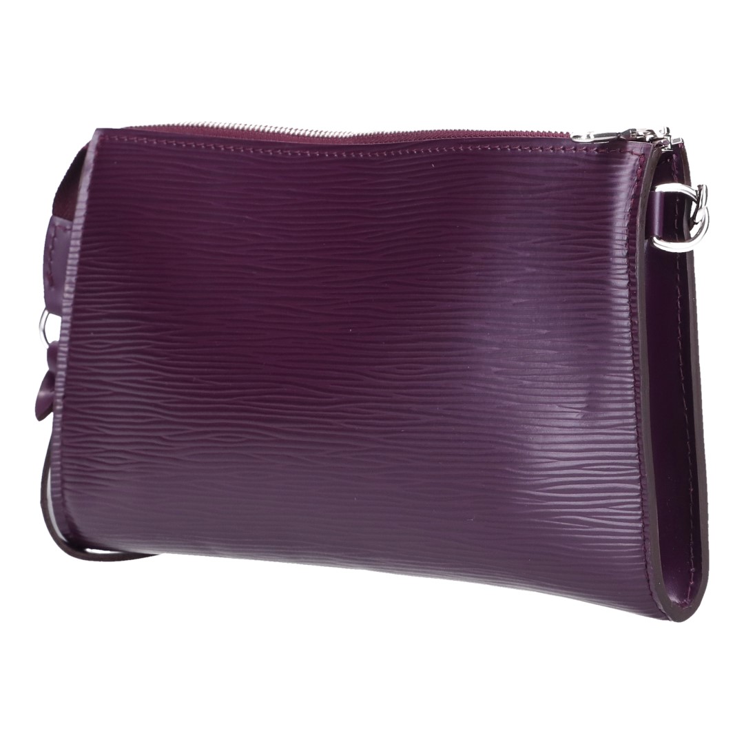 44332-Louis-Vuitton-Pochette-Epi_2D_0006 LOUIS VUITTON POCHETTE ACCESSOIRES CLUTCH AUS EPI LEDER IN CASSIS (M5298K)