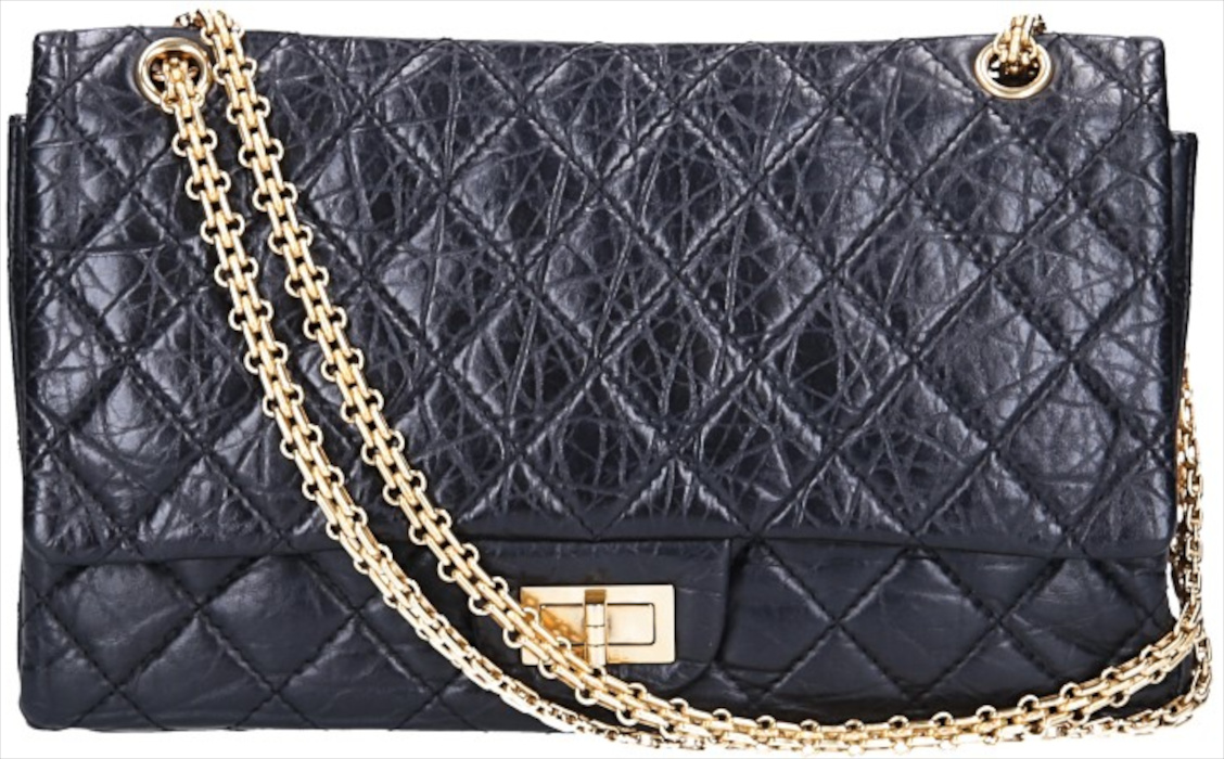 CHANEL 2.55 Reissue Flap Handbag (227) Made of Textile in Raspberry Red
