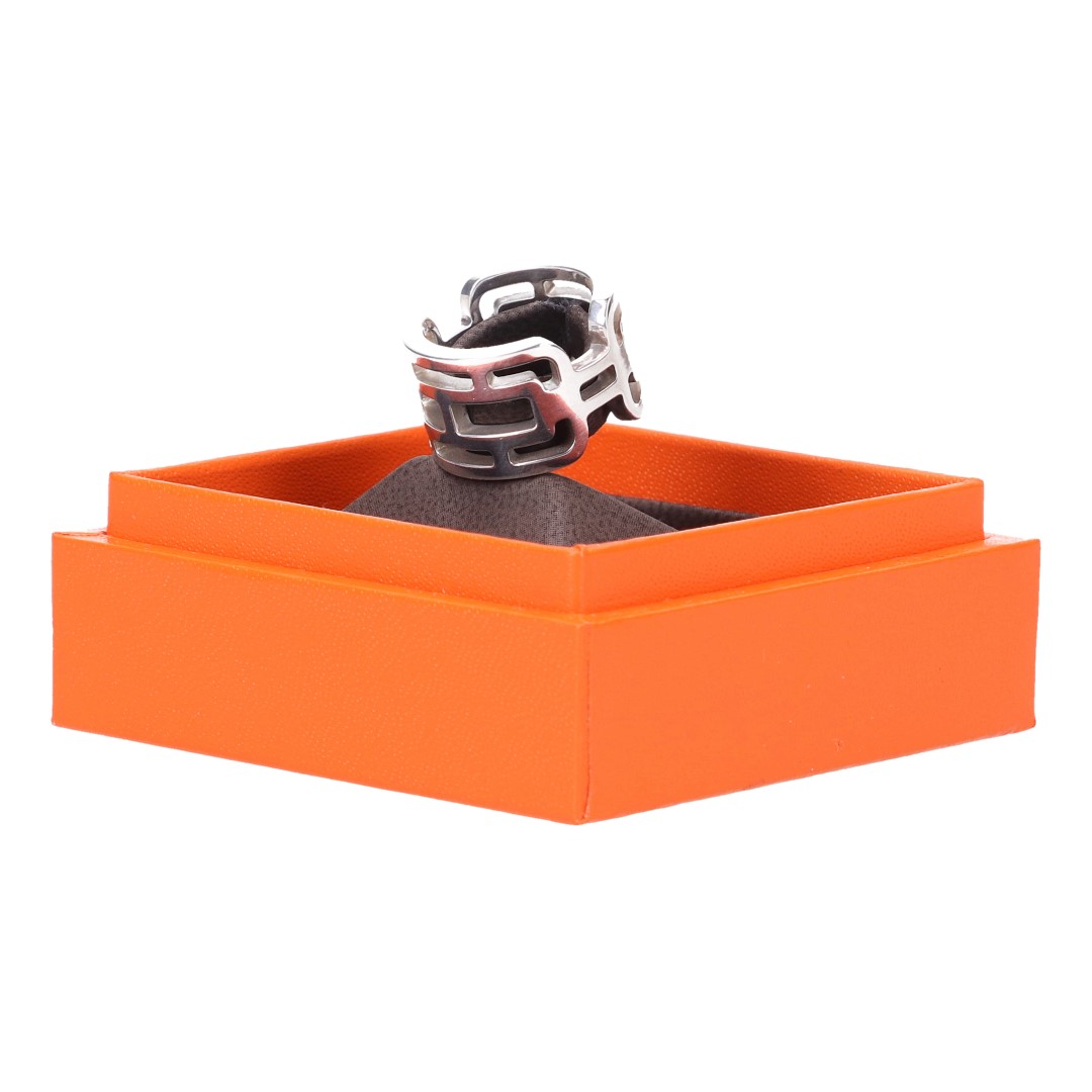 43648-Hermes-Ring_2D_0006 HERMÈS ARCANE RING AUS 925ER SILBER IN GRÖSSE 50