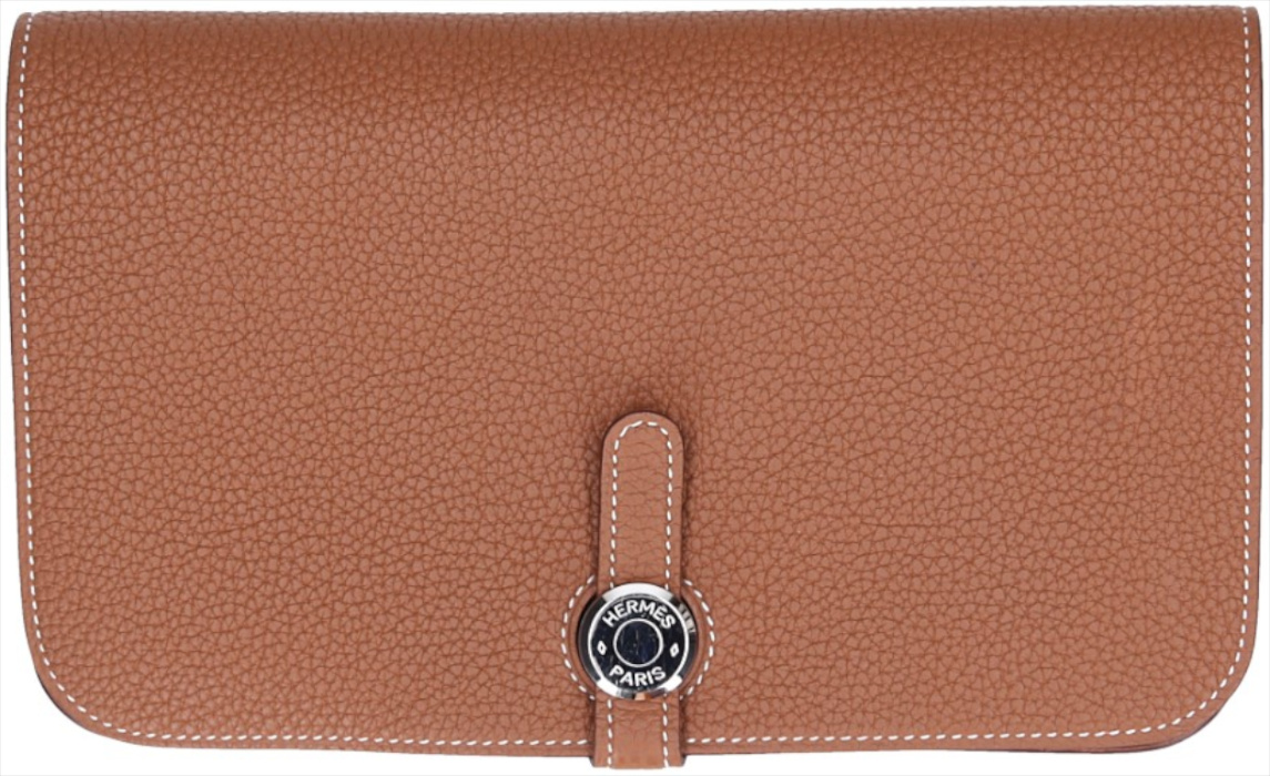 HERMÈS BRIEFTASCHE DOGON DUO AUS VEAU TOGO IN GOLD MIT PHW HERMÈS BRIEFTASCHE DOGON DUO AUS VEAU TOGO IN GOLD MIT PHW
