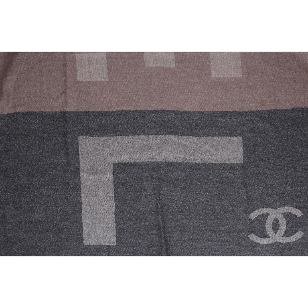 48821_Schal_Chanel_2D_0001 CHANEL TUCH 210 x 75 CM STOLA AUS KASCHMIR UND SEIDE