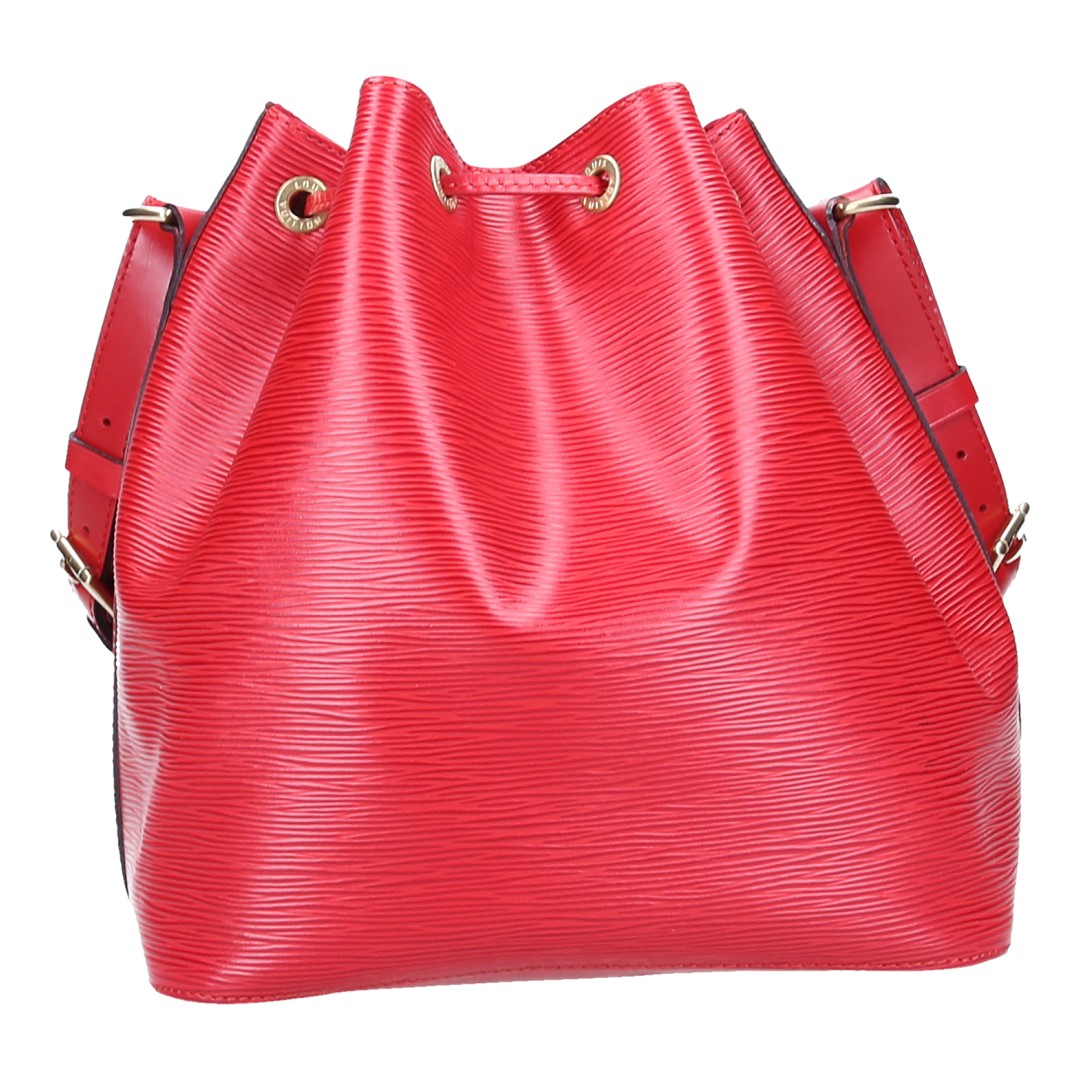 45909-LV-Noe-Epi-PM_2D_0005 LOUIS VUITTON NOÉ PETIT MODEL SCHULTERTASCHE AUS EPI LEDER IN CASTILLIAN ROT (M43077)