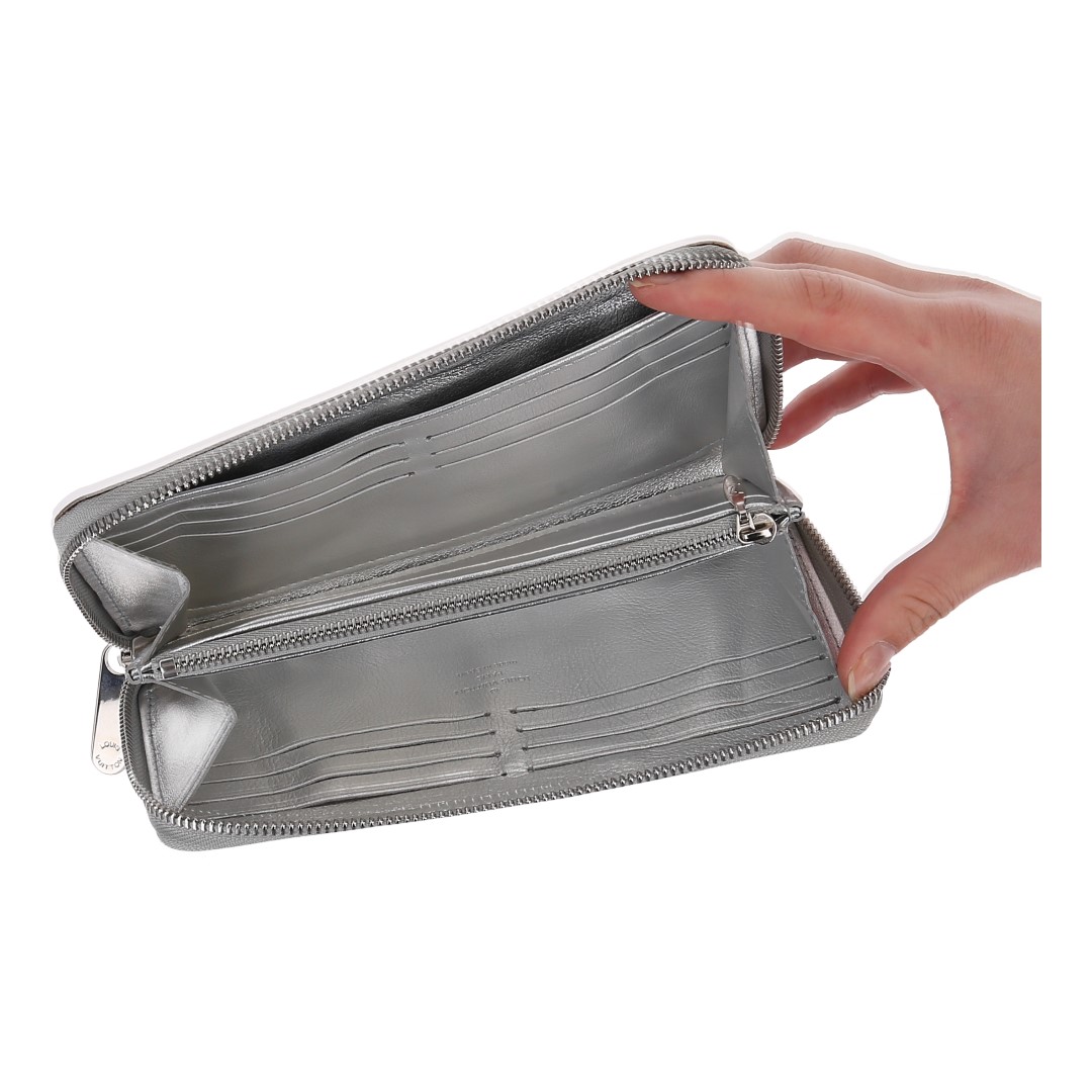 LOUIS VUITTON ZIPPY GELDBÖRSE AUS SUHALI LEDER IN SILBER-METALLICLOUIS VUITTON ZIPPY GELDBÖRSE AUS SUHALI LEDER IN SILBER-METALLIC