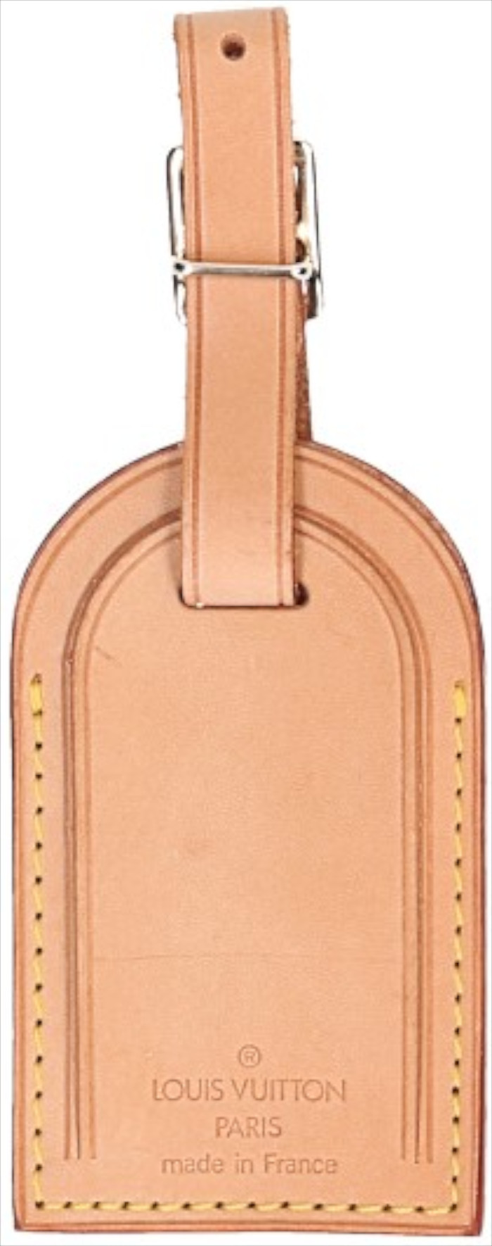 43695-LouisVuitton-KofferTag-LederNatur_2D_0005 LOUIS VUITTON - JL - ADRESSANHÄNGER MIT INITIALEN AUS VVN LEDER IN MITTELBRAUN