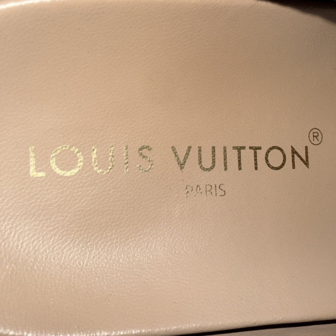 LOUIS VUITTON PANTOLETTEN SCHUHE 'LV COSY FLAT COMFORT CLOG' AUS WOLLE IN BEIGE GR. 42