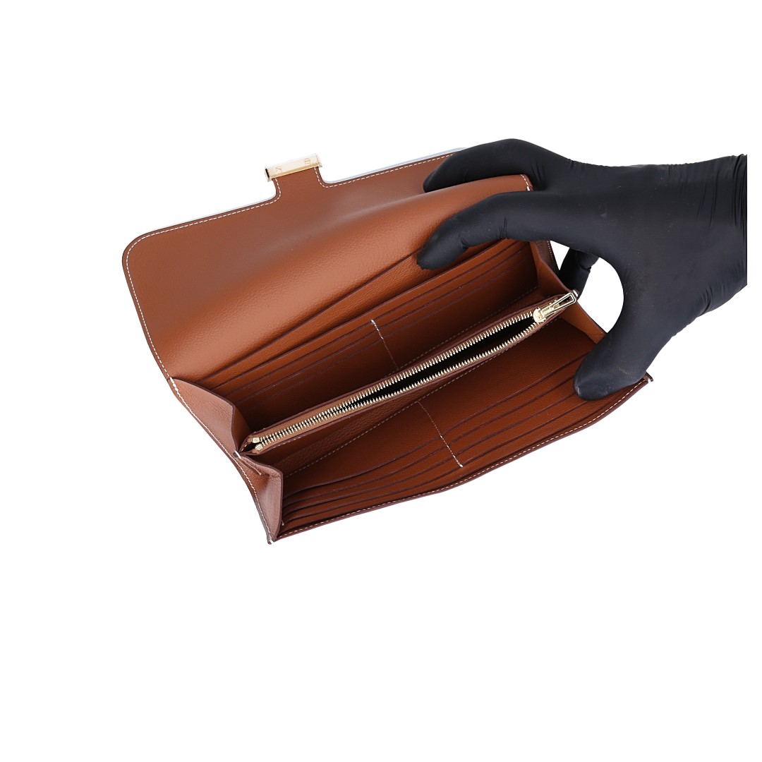 48831-Hermes-Brieftasche_2D_0005 HERMÈS BRIEFTASCHE CONSTANCE COMPACT AUS KALBSLEDER IN GOLD MIT GHW