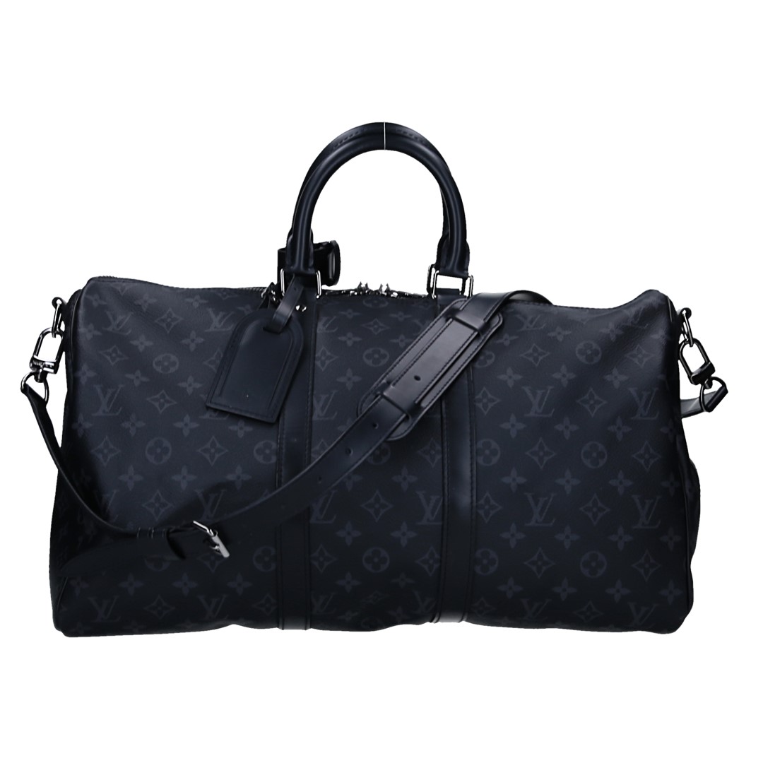 LOUIS VUITTON KEEPALL 45 REISETASCHE AUS MONOGRAM ECLIPSE CANVAS MIT SCHULTERRIEMEN (M40569)