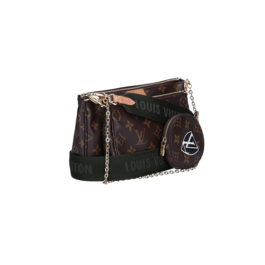 LOUIS VUITTON MULTI POCHETTE ACCESSOIRES HANDTASCHE AUS MONOGRAM CANVAS IN KAKI (M44813)