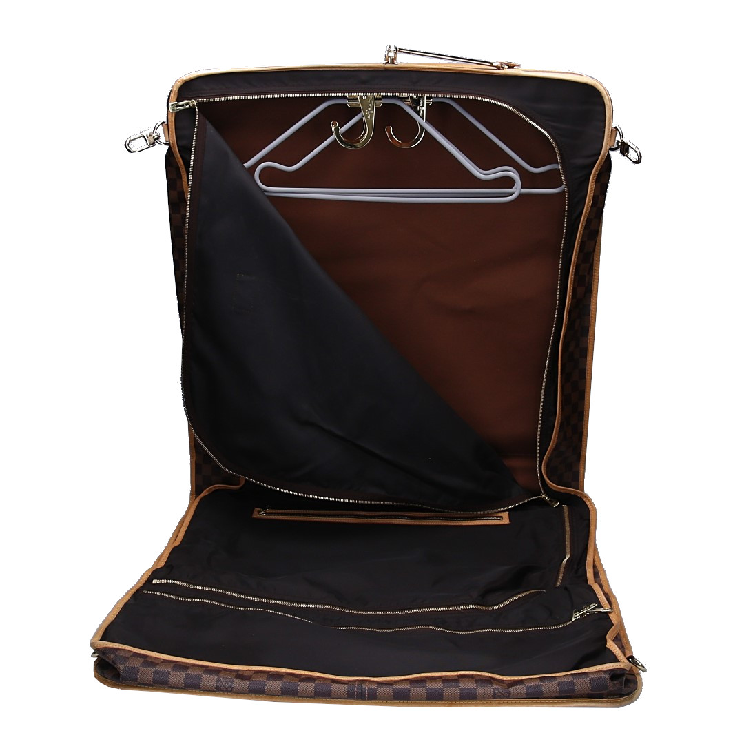 43055_Louis-Vuitton_2D_0004 LOUIS VUITTON PORTABLE BANDOULIÈRE KLEIDERSCHUTZHÜLLE AUS DAMIER EBENE CANVAS