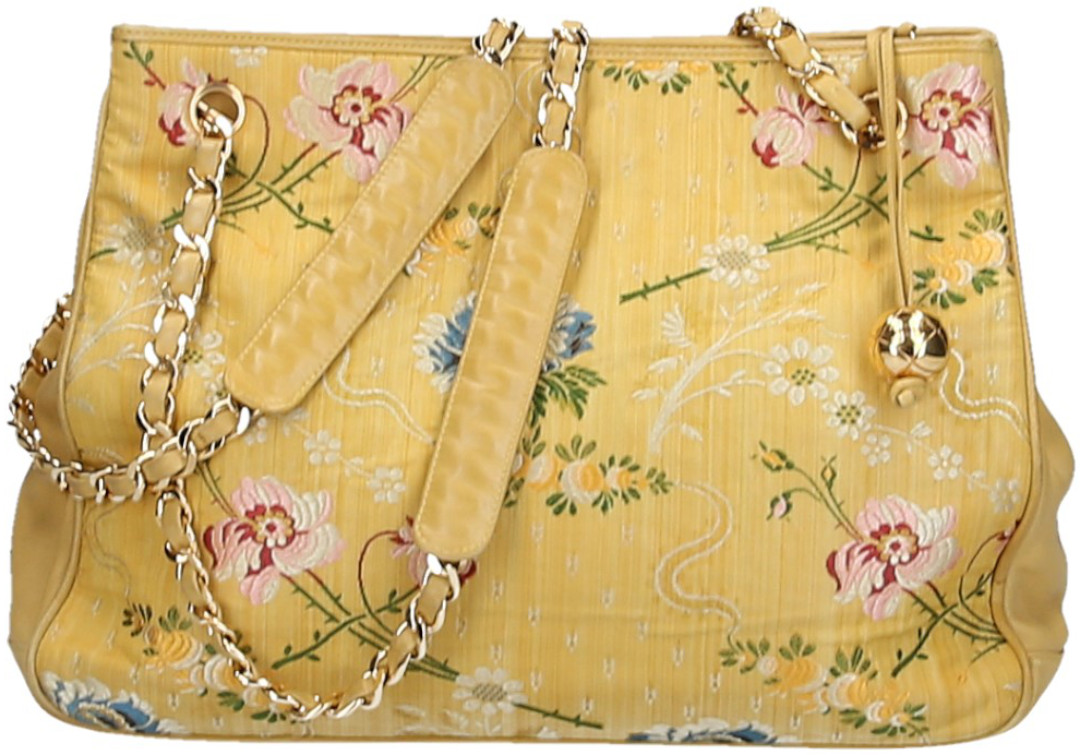 45691-Chanel-Handbag_2D_0015 CHANEL HANDTASCHE AUS TEXTIL UND LAMMLEDER MIT GHW