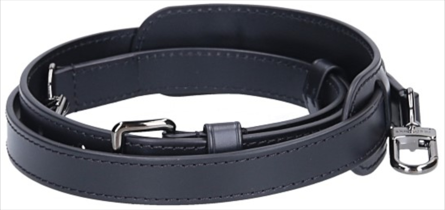 Louis Vuitton Adjustable Shoulder Strap in Rindsleder in Black with Silver