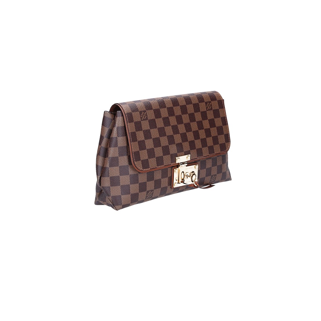 LOUIS VUITTON POCHETTE ASCOT CLUTCH AUS DAMIER EBENE CANVAS