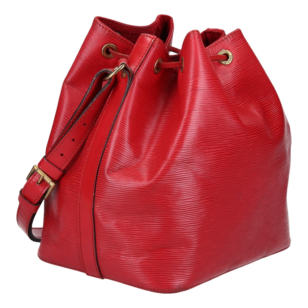 LOUIS VUITTON NOÉ PETIT MODEL SCHULTERTASCHE AUS EPI LEDER IN CASTILLIAN ROT