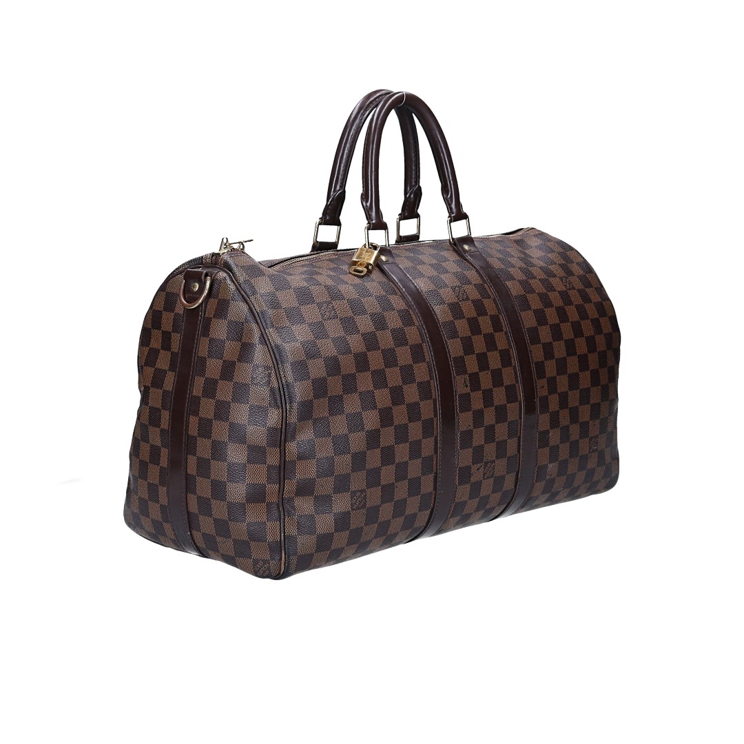 LOUIS VUITTON KEEPALL 45 REISETASCHE AUS DAMIER EBENE CANVAS OHNE SCHULTERRIEMEN (N41428)