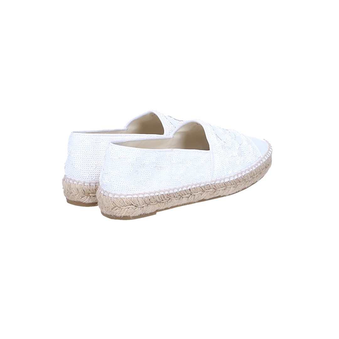 48703-Chanel-Spadrilles-Weiss_2D_0006 CHANEL ESPADRILLES MIT PAILETTEN IN WEISS GR. 40 (Z G29762)