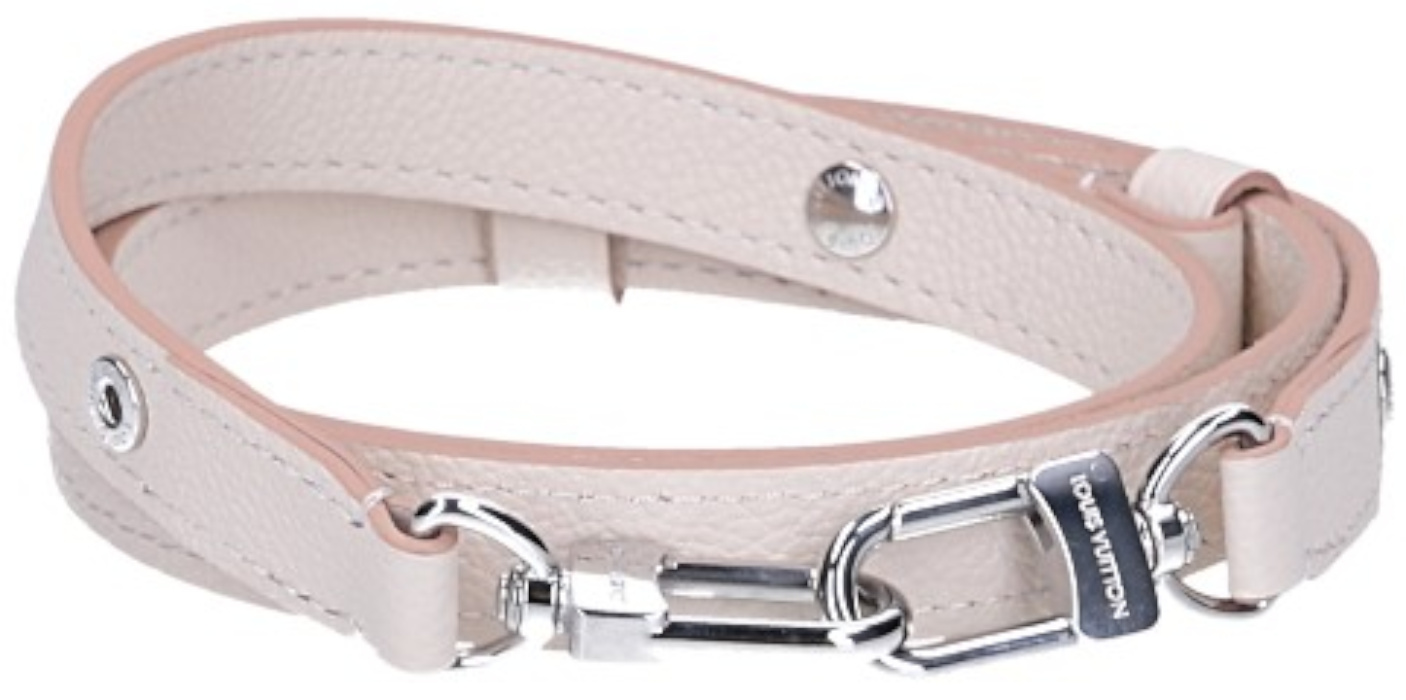 LOUIS VUITTON LEATHER SHOULDER BAG STRAP IN CREAM WITH GHW