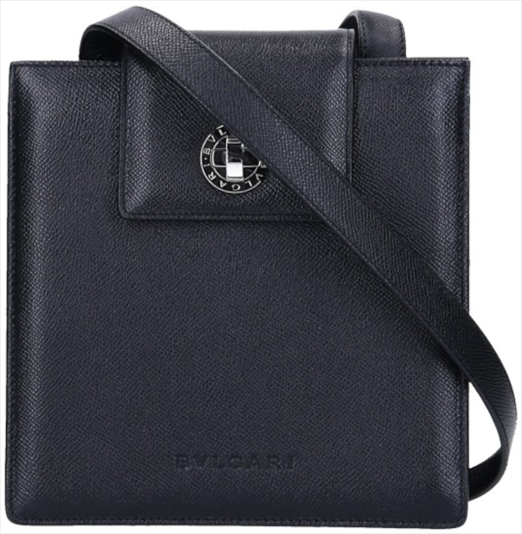 47641_Elvgari_Henkeltasche_2D_0016 BULGARI HANDTASCHE AUS LEDER IN SCHWARZ